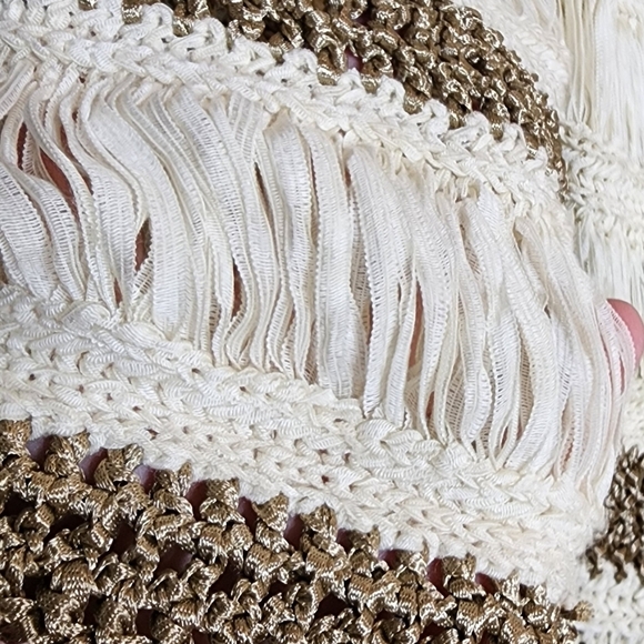 Chico's Knit Cardigan Cream Tan Bronze Open Front Size Medium (Size 1) - Picture 6 of 16